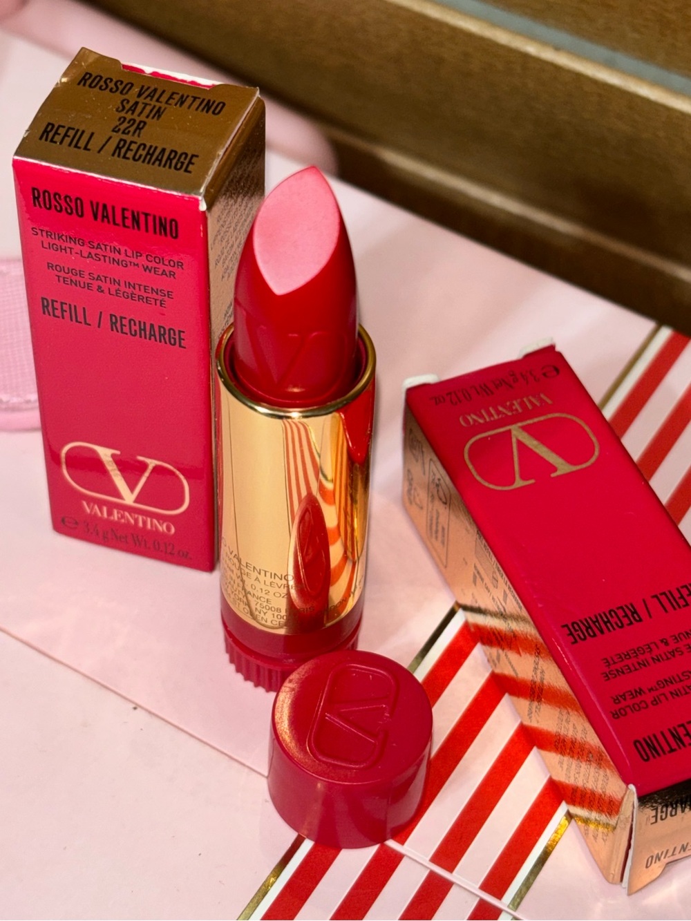 Valentino Rosso Satin Lipstick Refill - Picture 2 of 2